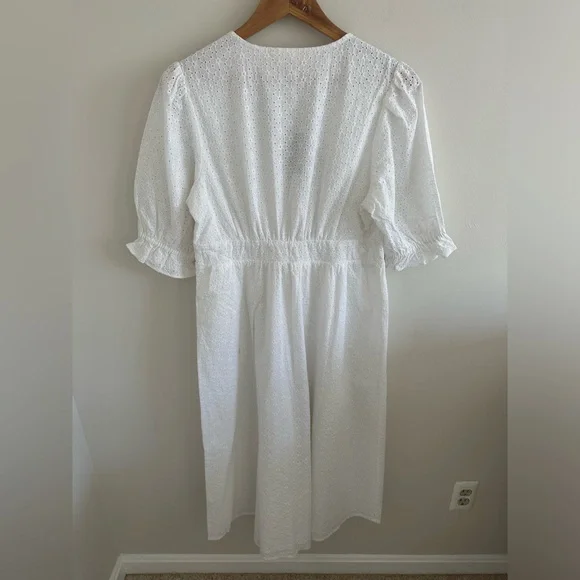 NWT Boden Broderie midi white eyelet lace tea dress size 8 -  threedaughtersproperties.com